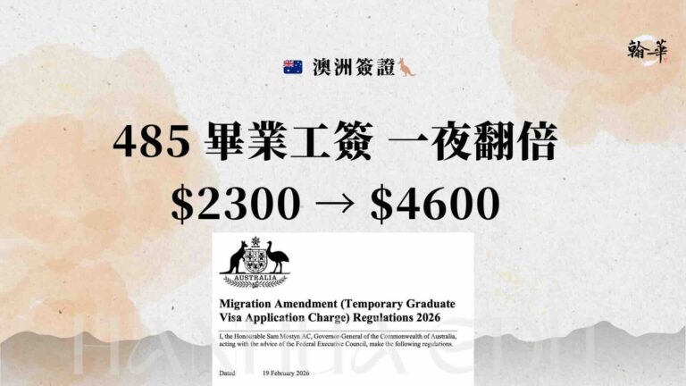 485 畢業工簽 一夜翻倍 $2300 → $4600