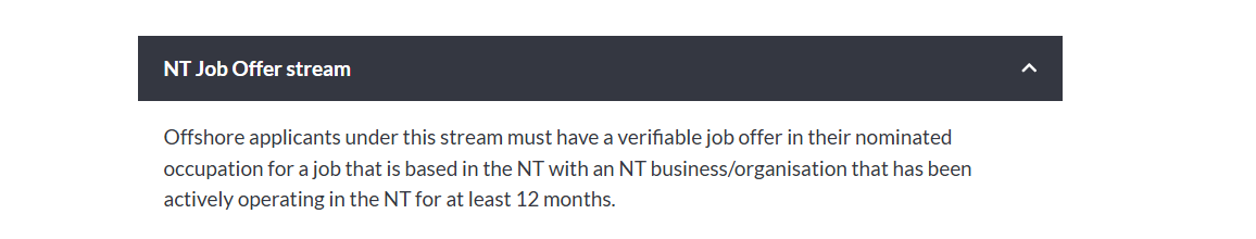 北領地海外Job Offer申請通道