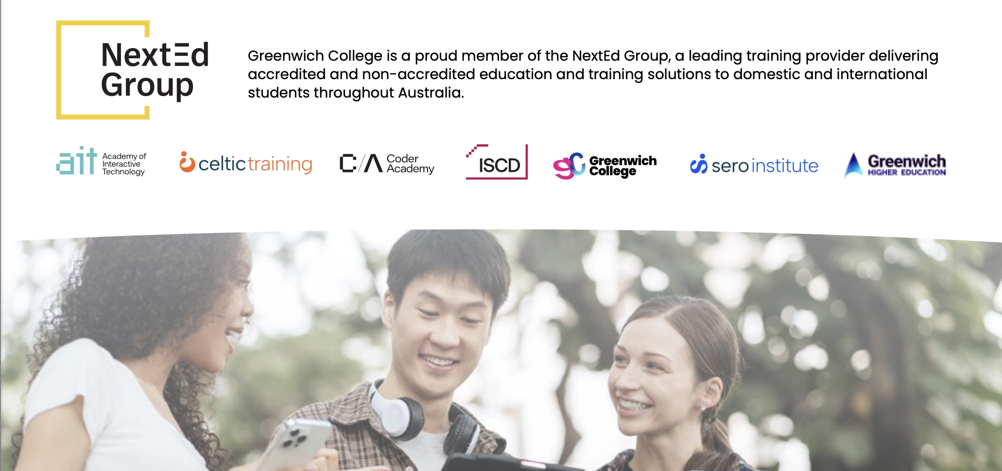 NextEd Group 旗下教育品牌與 Greenwich College